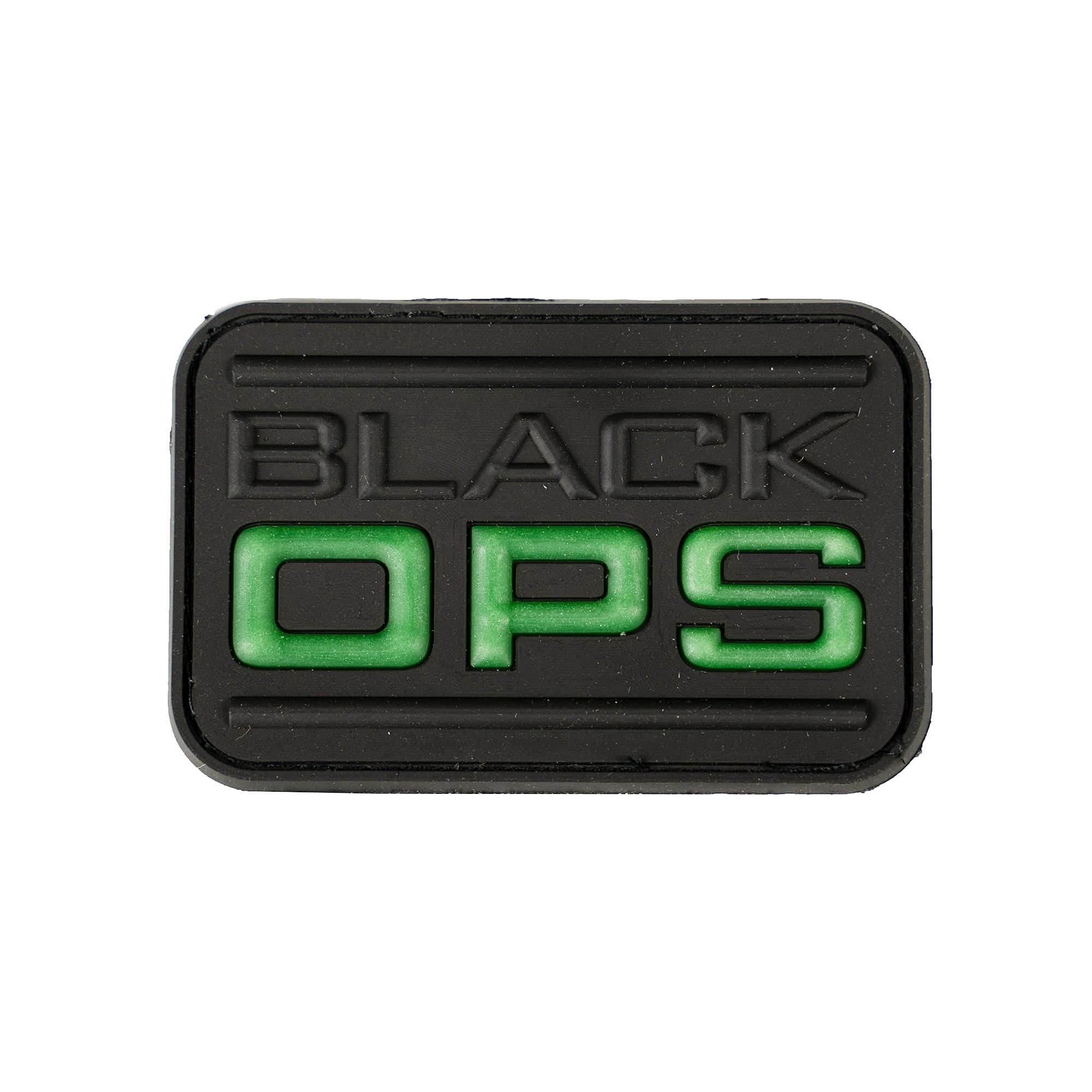 Parche plástico BLACK OPS negro con velcro 7,4 x 4,7 cm
