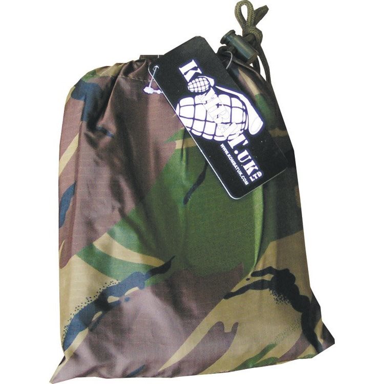 Poncho estilo US DPM de nylon impermeable con capucha y ojales de latón
