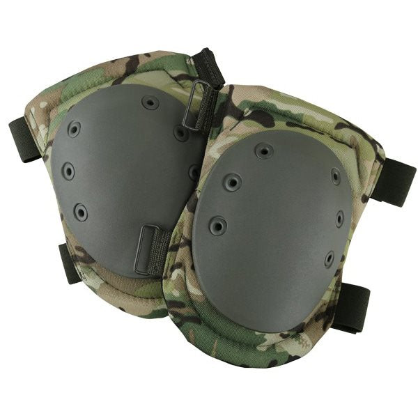 Protectores de Rodilla Armour negros con carcasa plástica y correas VELCRO