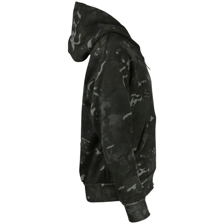 Sudadera infantil camuflaje con capucha y cremallera y dos bolsillos frontales