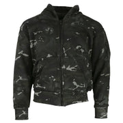 Sudadera infantil camuflaje con capucha y cremallera y dos bolsillos frontales