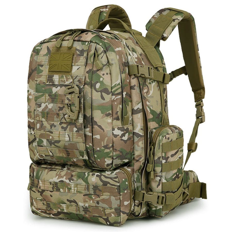 Mochila táctica VIKING Patrol Pack 60 L negra con sistema MOLLE y respaldo acolchado