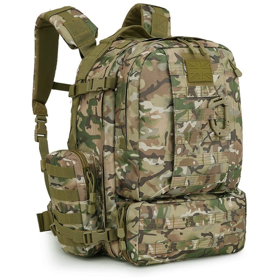 Mochila táctica VIKING Patrol Pack 60 L negra con sistema MOLLE y respaldo acolchado
