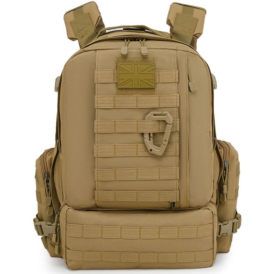 Mochila táctica VIKING Patrol Pack 60 L negra con sistema MOLLE y respaldo acolchado