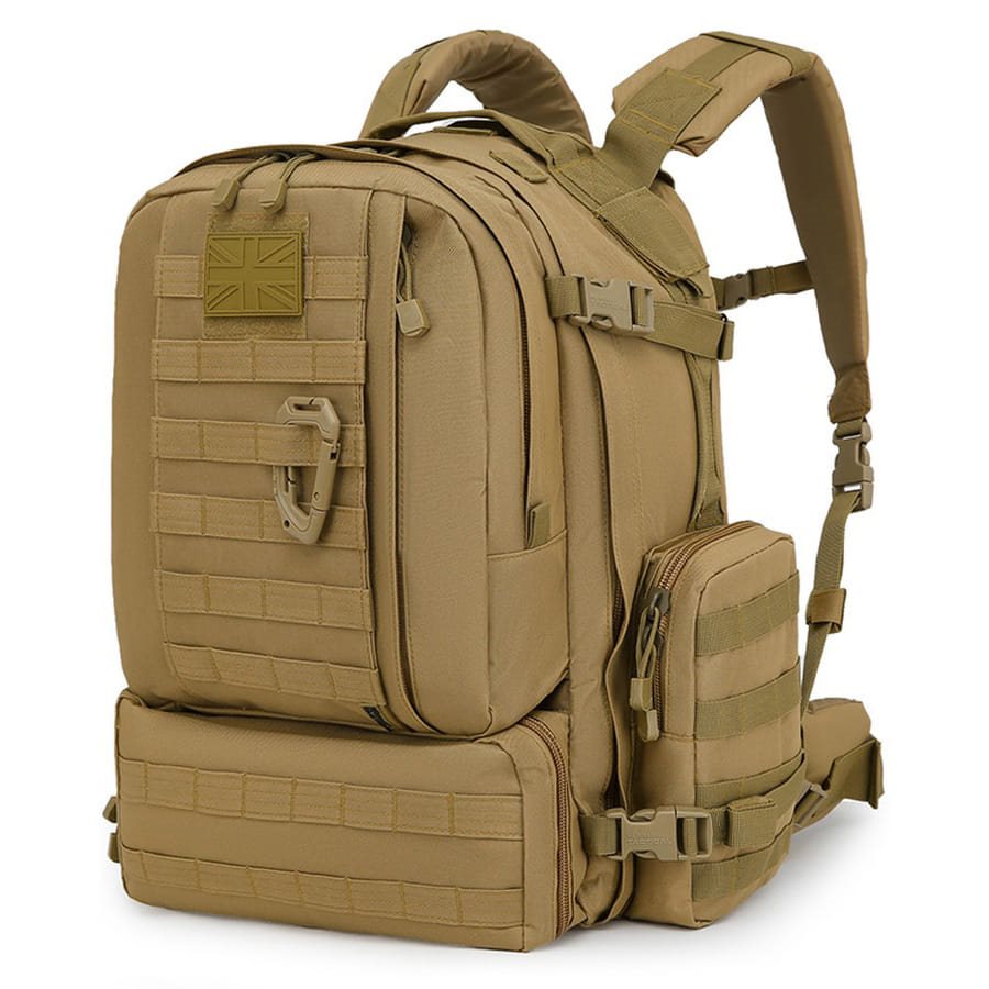 Mochila táctica VIKING Patrol Pack 60 L negra con sistema MOLLE y respaldo acolchado