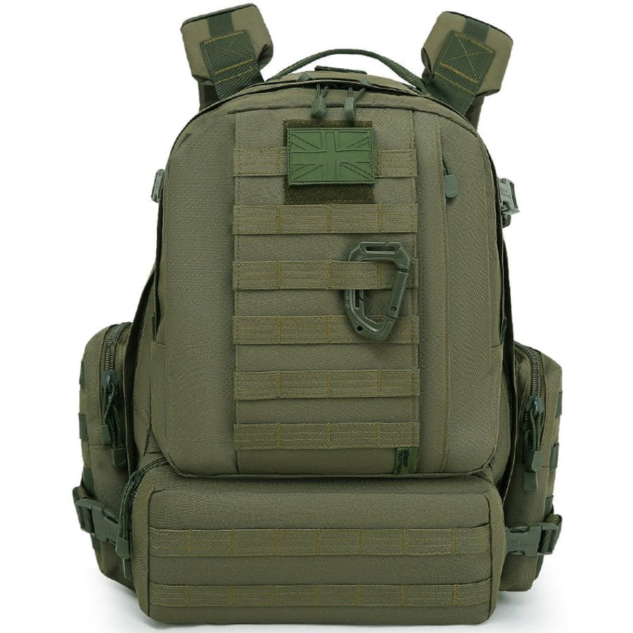 Mochila táctica VIKING Patrol Pack 60 L negra con sistema MOLLE y respaldo acolchado