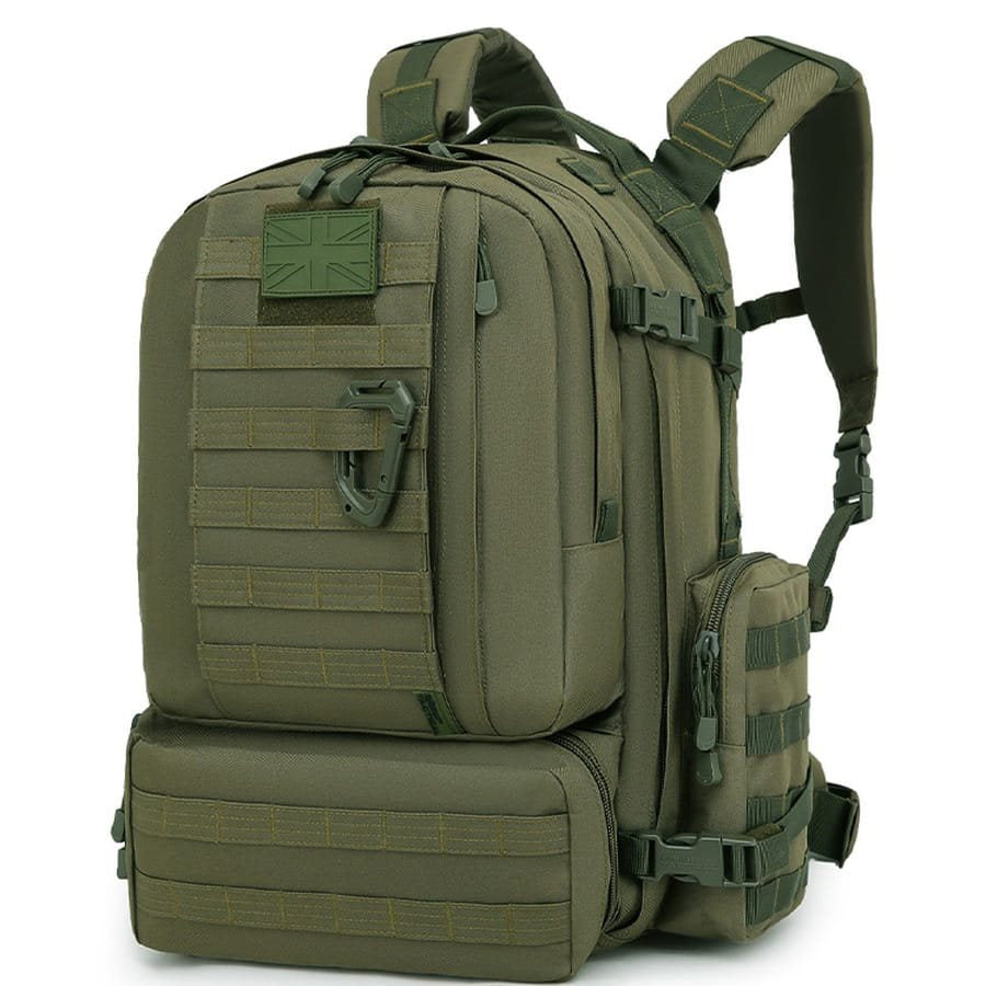 Mochila táctica VIKING Patrol Pack 60 L negra con sistema MOLLE y respaldo acolchado