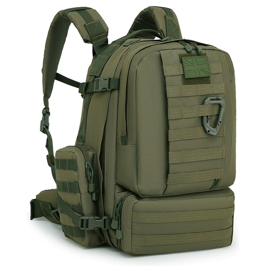 Mochila VIKING Patrol Pack MOLLE 60 L negra vista frontal