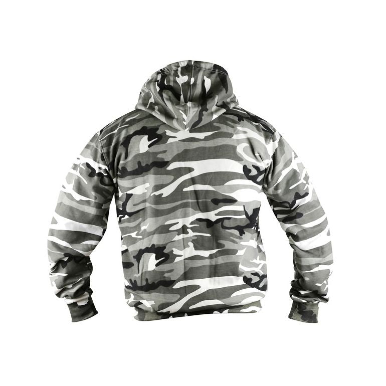 Sudadera camuflaje URBAN-METRO, algodon con forro polar y capucha