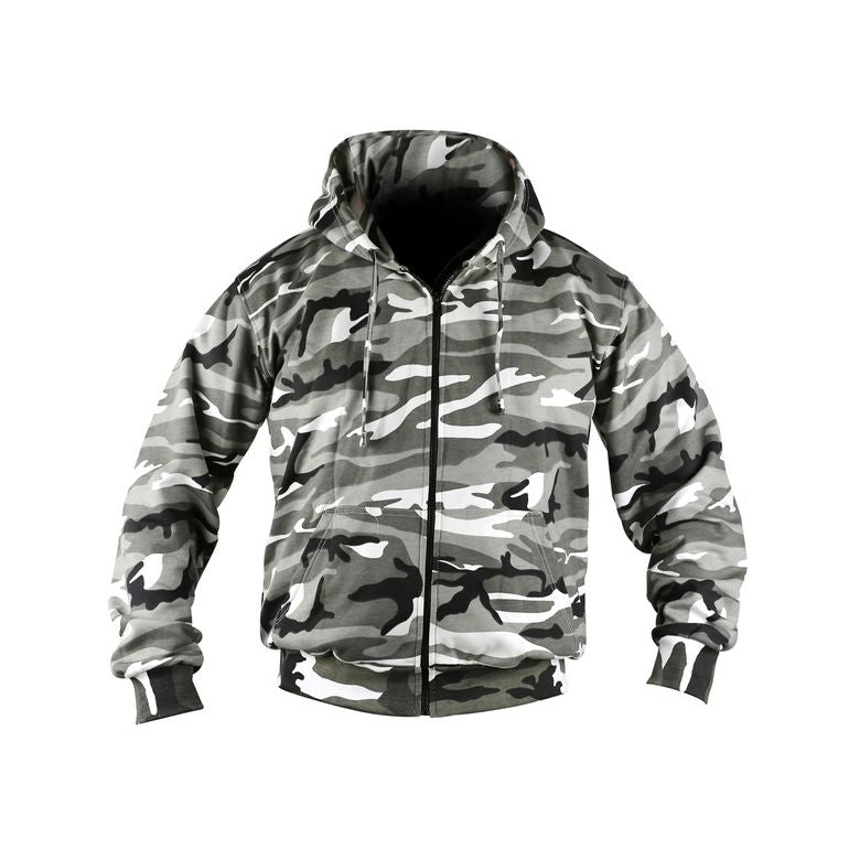 Sudadera camuflaje URBAN-METRO, algodon con forro polar y capucha