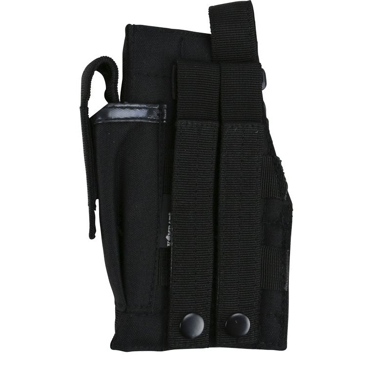 Funda abierta para pistola MOLLE negra KOMBAT KO-1413 en 600D Tac-Poly