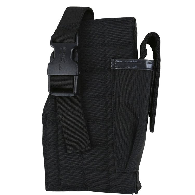 Funda abierta para pistola MOLLE negra KOMBAT KO-1413 en 600D Tac-Poly