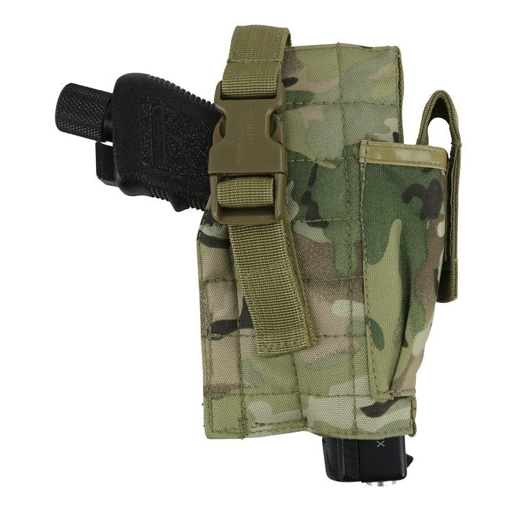 Funda abierta para pistola MOLLE negra KOMBAT KO-1413 en 600D Tac-Poly