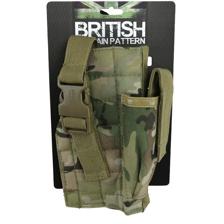 Funda abierta para pistola MOLLE negra KOMBAT KO-1413 en 600D Tac-Poly