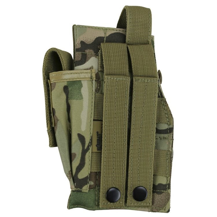 Funda abierta para pistola MOLLE negra KOMBAT KO-1413 en 600D Tac-Poly