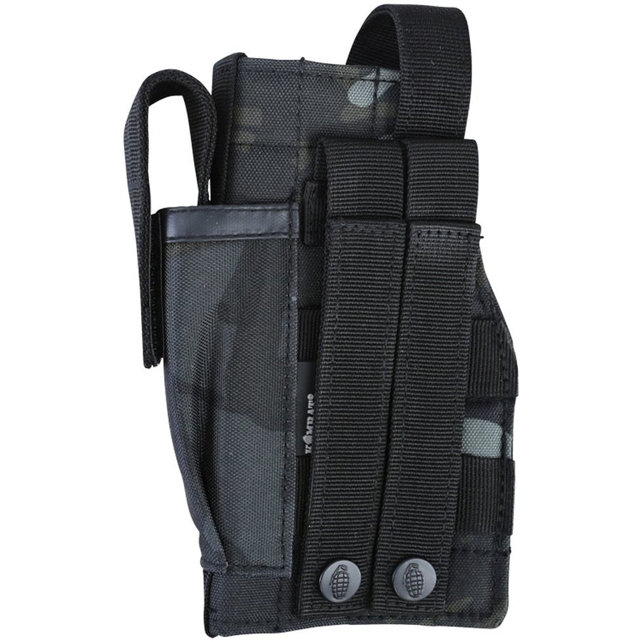 Funda abierta para pistola MOLLE negra KOMBAT KO-1413 en 600D Tac-Poly