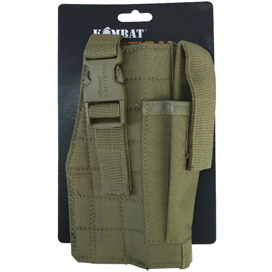 Funda abierta para pistola MOLLE negra KOMBAT KO-1413 en 600D Tac-Poly