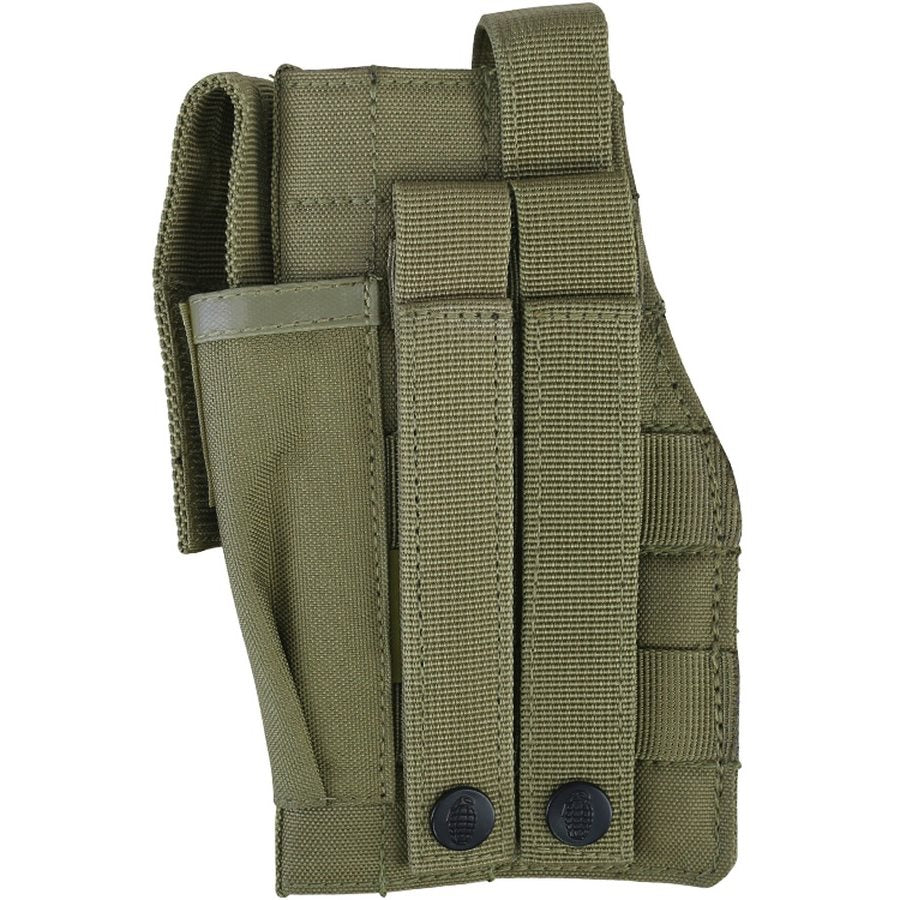 Funda abierta para pistola MOLLE negra KOMBAT KO-1413 en 600D Tac-Poly
