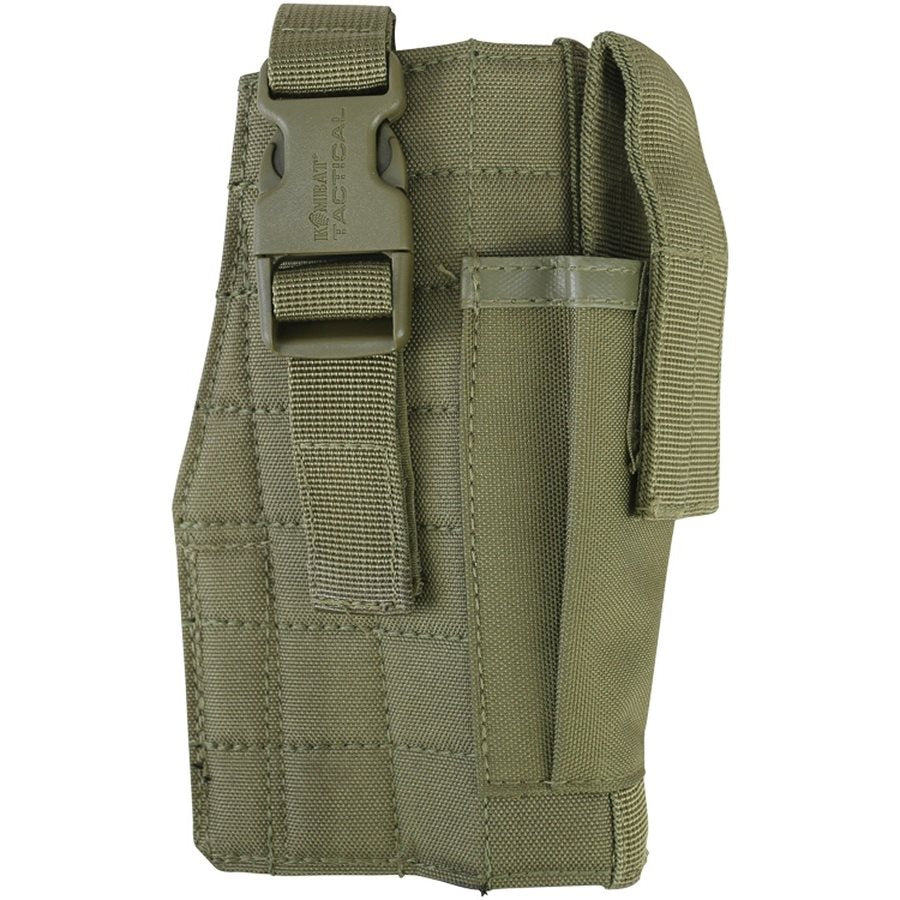 Funda abierta para pistola MOLLE negra KOMBAT KO-1413 en 600D Tac-Poly