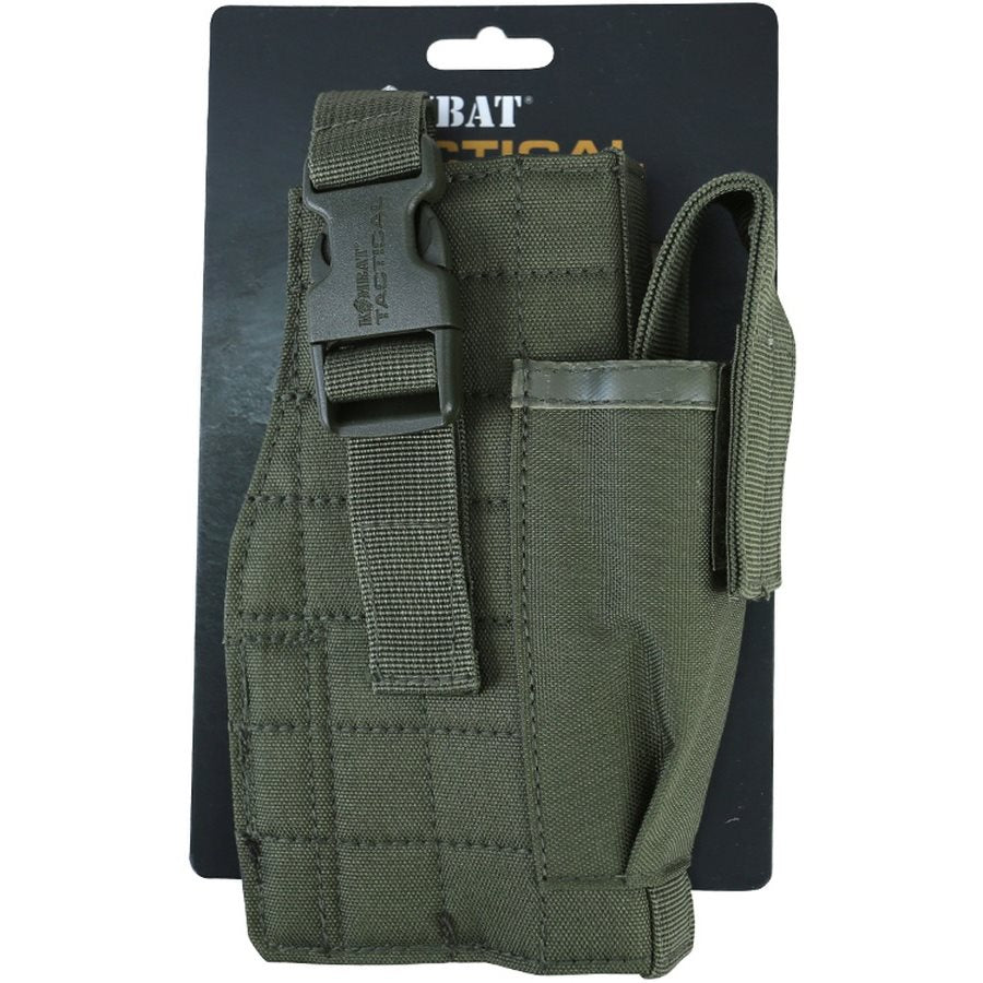 Funda abierta para pistola MOLLE negra KOMBAT KO-1413 en 600D Tac-Poly