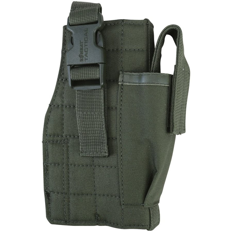 Funda abierta para pistola MOLLE negra KOMBAT KO-1413 en 600D Tac-Poly