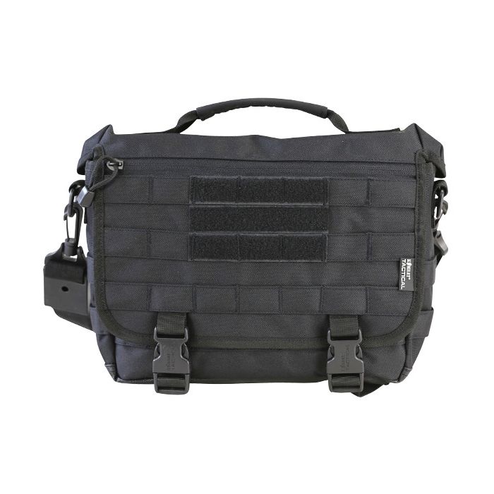 Bolso bandolera MESSENGER negro 10 L con correas MOLLE/PALS y correa desmontable