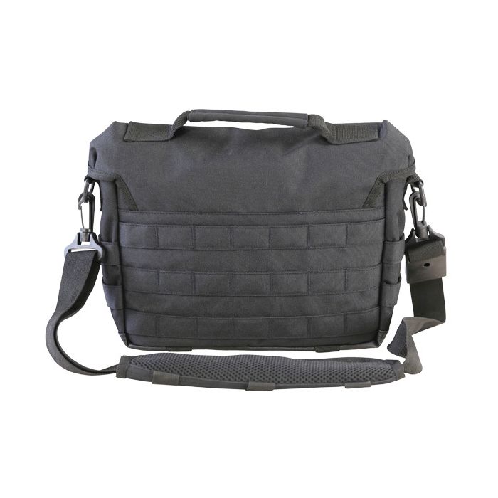 Bolso bandolera MESSENGER negro 10 L con correas MOLLE/PALS y correa desmontable