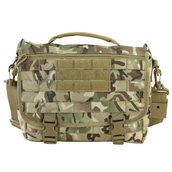 Bolso bandolera MESSENGER negro 10 L con correas MOLLE/PALS y correa desmontable