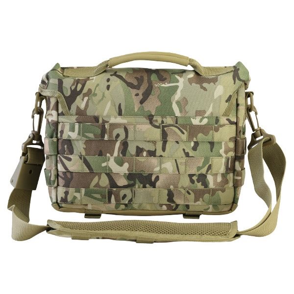 Bolso bandolera MESSENGER negro 10 L con correas MOLLE/PALS y correa desmontable