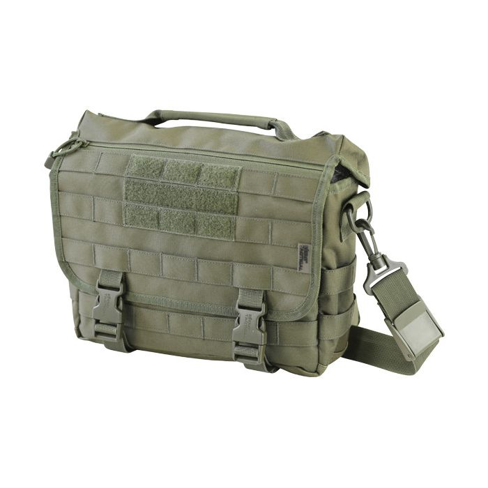 Bolso bandolera MESSENGER negro 10 L con correas MOLLE/PALS y correa desmontable