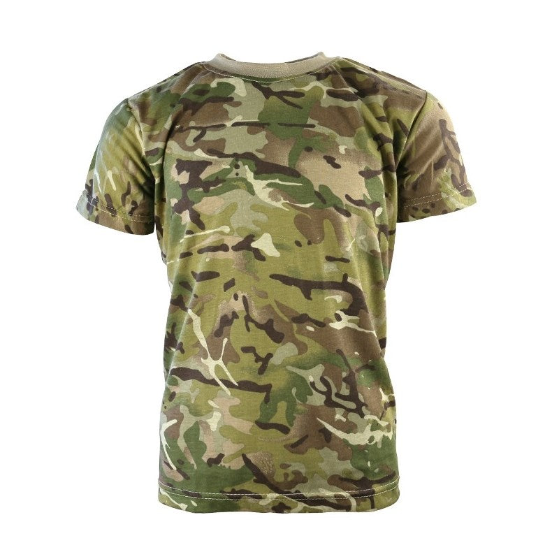 Camiseta infantil camuflaje BTP manga corta 50% algodon 50% poliester