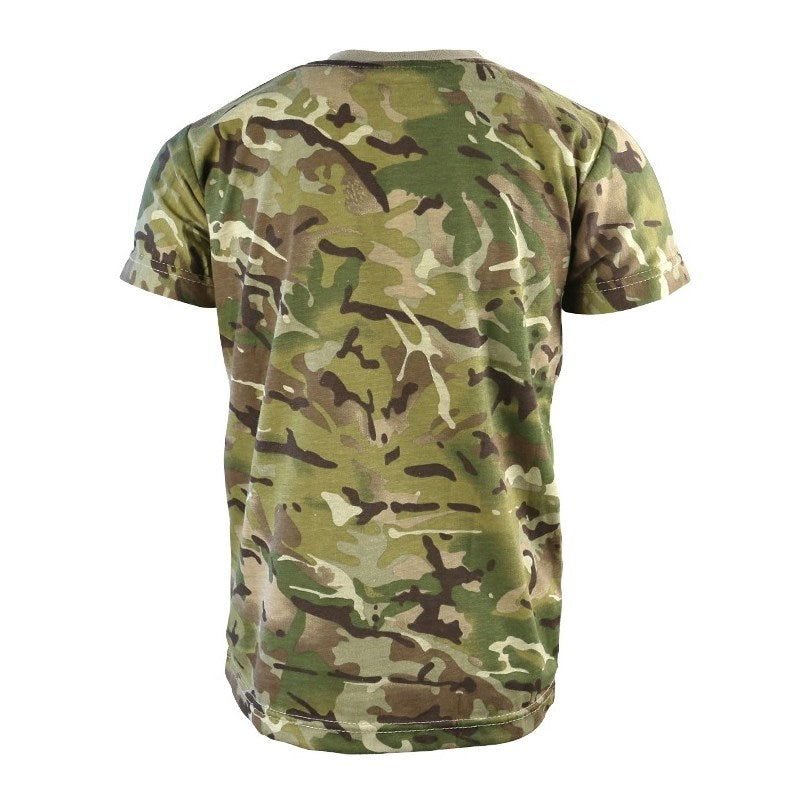 Camiseta infantil camuflaje BTP manga corta 50% algodon 50% poliester