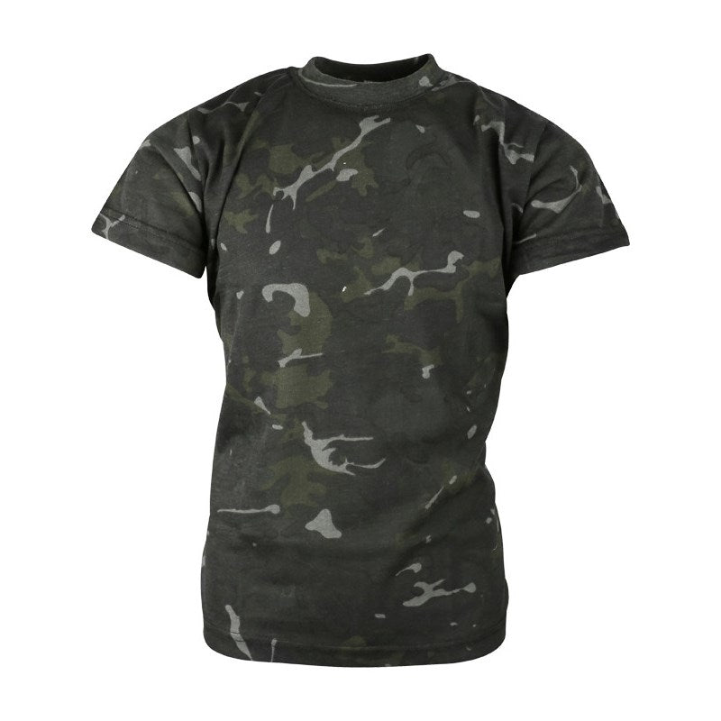 Camiseta infantil manga corta BTP Black con estampado camuflaje, 50% algodon 50% poliester