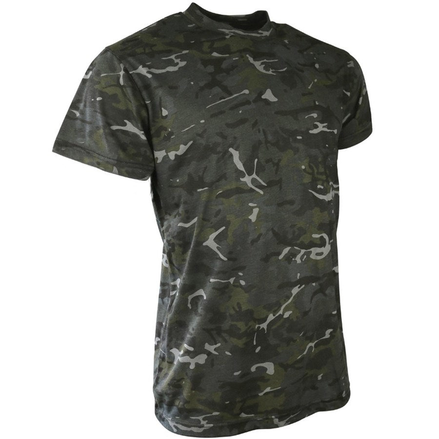 Camiseta infantil manga corta BTP Black con estampado camuflaje, 50% algodon 50% poliester