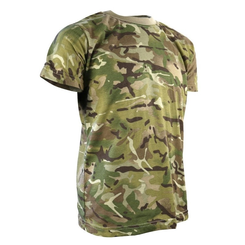 Camiseta infantil camuflaje BTP manga corta 50% algodon 50% poliester