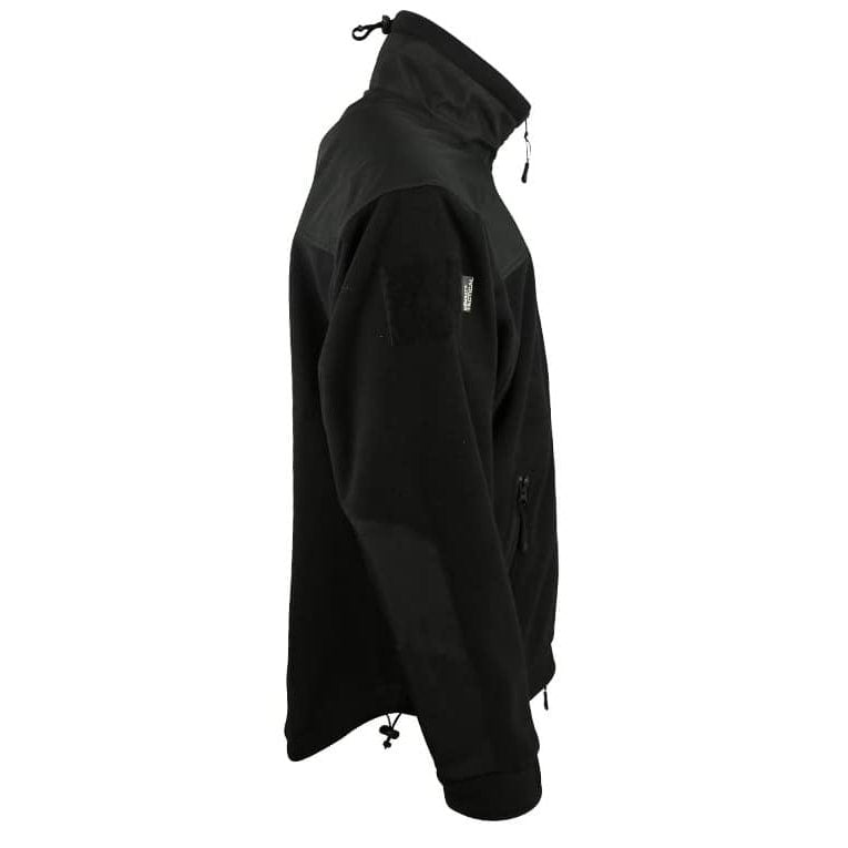 Sudadera DEFENDER TACTICAL negra en forro polar con refuerzos y 4 bolsillos