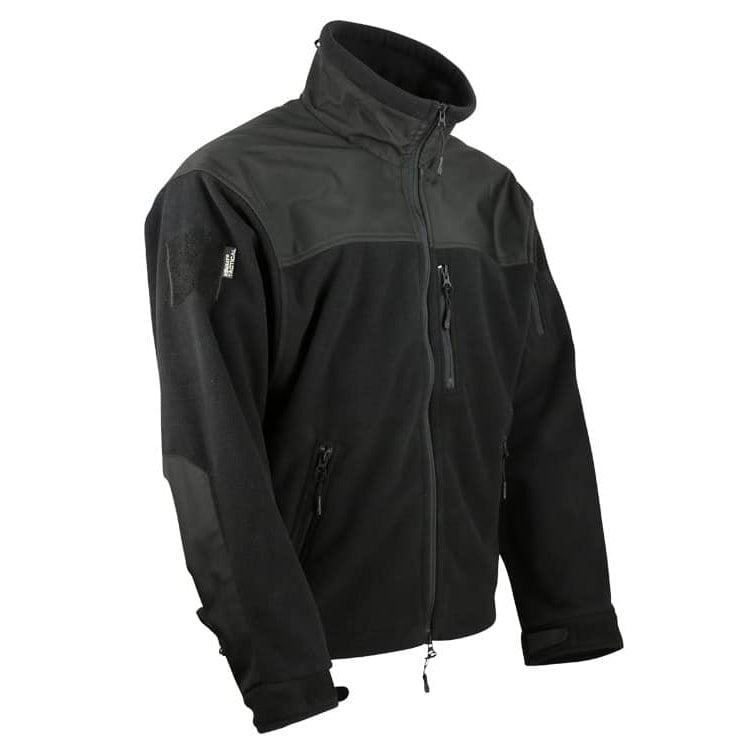 Sudadera DEFENDER TACTICAL negra en forro polar con refuerzos y 4 bolsillos