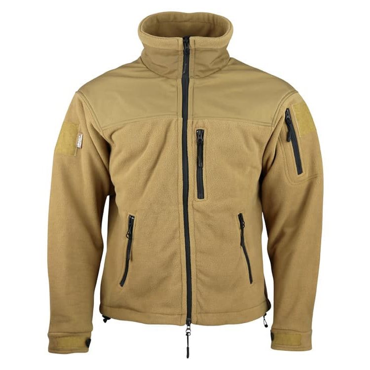 Sudadera DEFENDER TACTICAL fleece verde con 4 bolsillos y refuerzos en hombros y codos