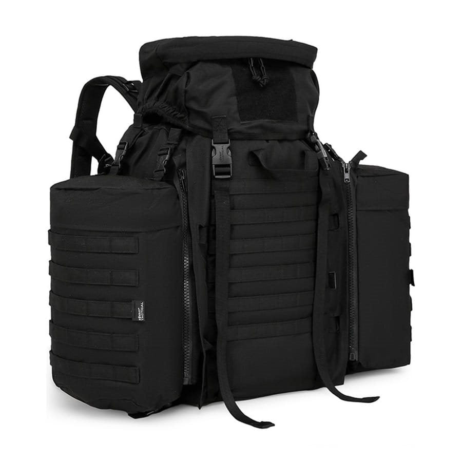 Mochila táctica Tactical Assault MOLLE 90 L negra en tejido 600D Tac-Poly