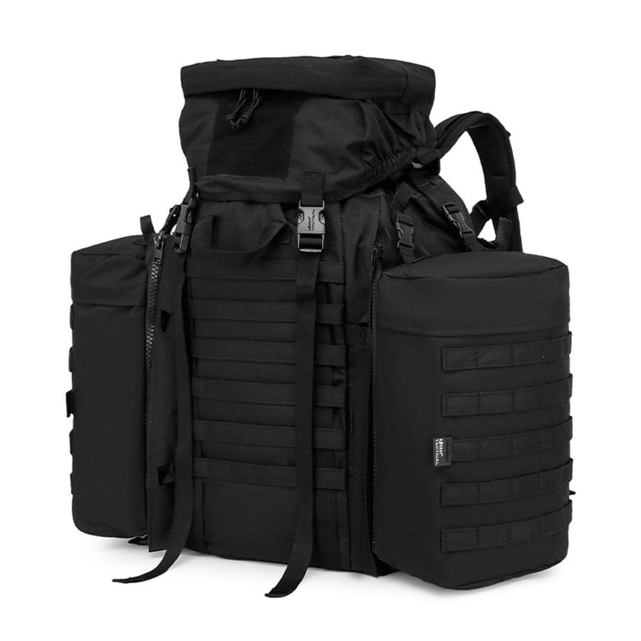 Mochila táctica Tactical Assault MOLLE 90 L negra en tejido 600D Tac-Poly