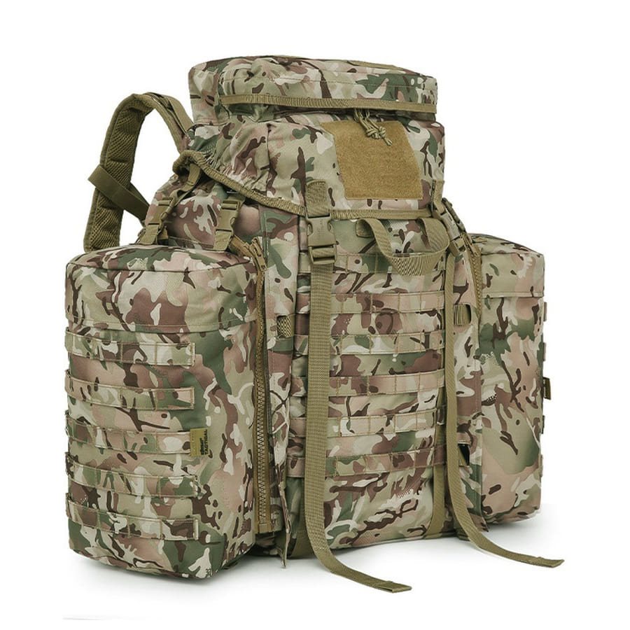 Mochila táctica Tactical Assault MOLLE 90 L negra en tejido 600D Tac-Poly
