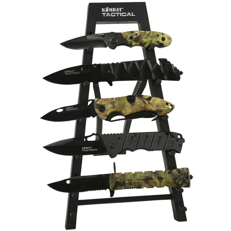 Soporte para cuchillos negro de plástico, altura 33 cm