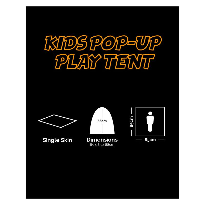 Tienda pop-up infantil ligera 85 x 85 x 80 cm poliéster 170T con bolsa de transporte