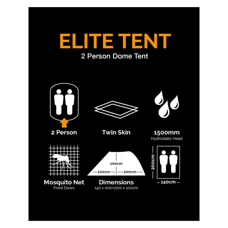 Tienda ELITE doble capa para 2 personas KO-1729