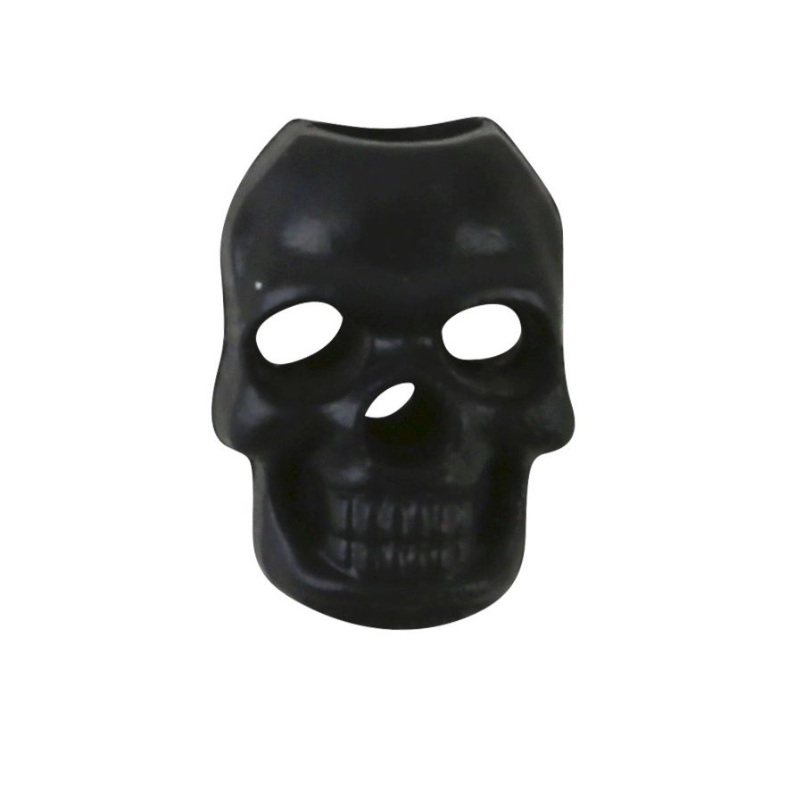Terminal calavera de plástico verde para cordón, accesorio de aprox. 1,8 cm