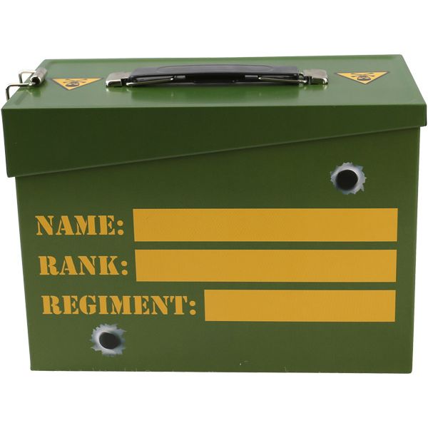 Caja metálica estilo munición AMMO ARMY STYL 20 x 15 x 10 cm