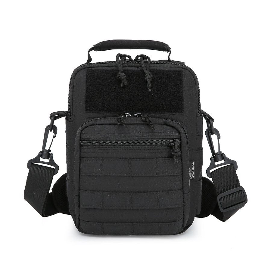Bolsa de hombro EXPLORER en Tac-Poly 700D Hex-Stop, dos bolsillos frontales y funda integrada para pistola