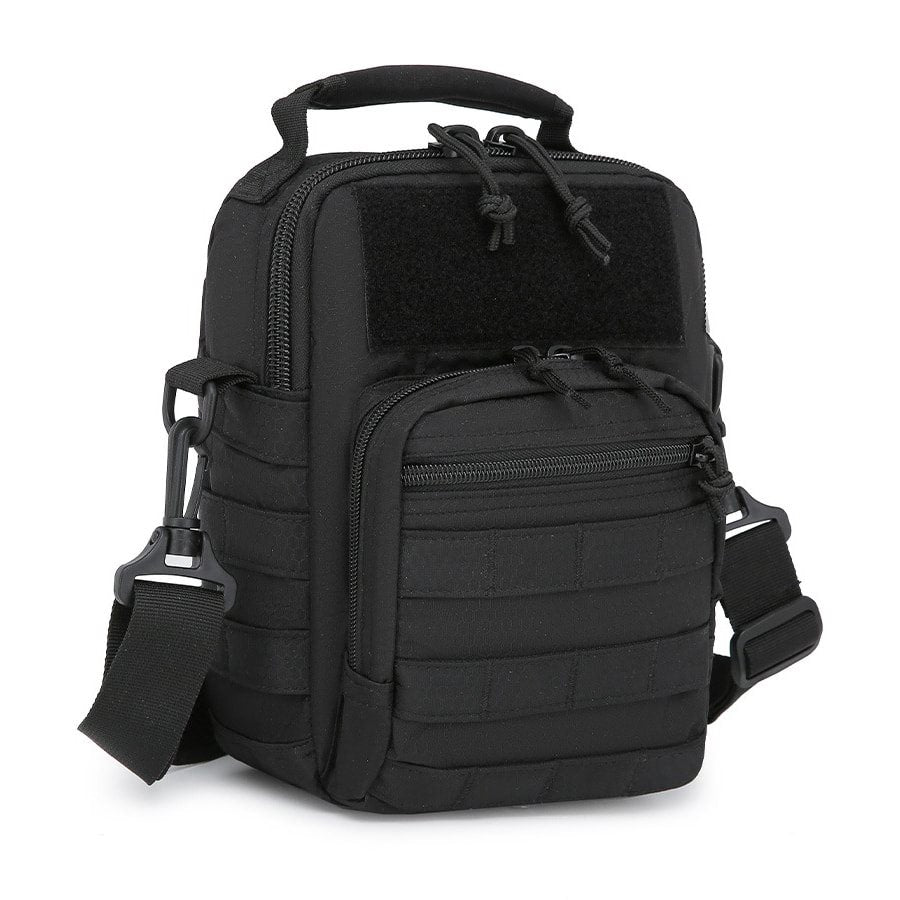 Bolsa de hombro EXPLORER en Tac-Poly 700D Hex-Stop, dos bolsillos frontales y funda integrada para pistola