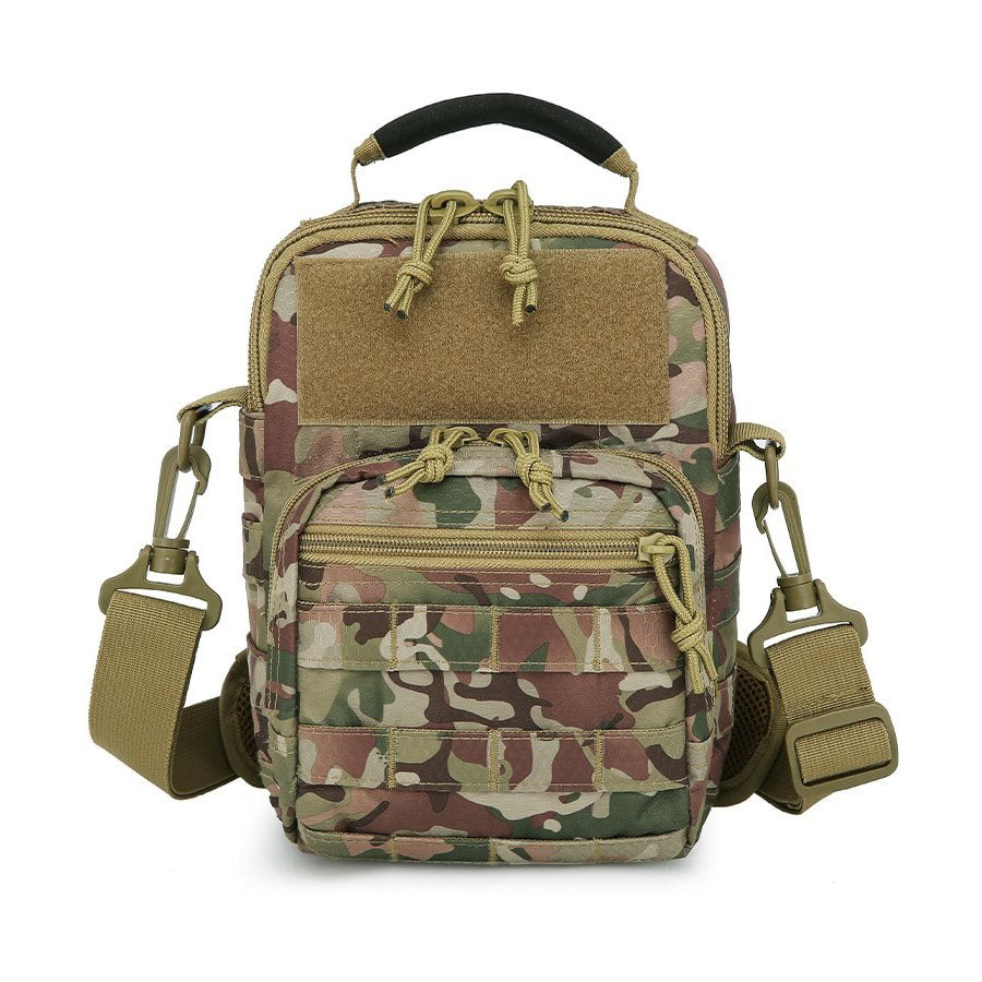 Bolsa de hombro EXPLORER en Tac-Poly 700D Hex-Stop, dos bolsillos frontales y funda integrada para pistola