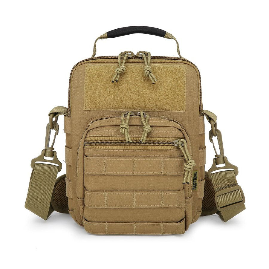 Bolsa de hombro EXPLORER en Tac-Poly 700D Hex-Stop, dos bolsillos frontales y funda integrada para pistola